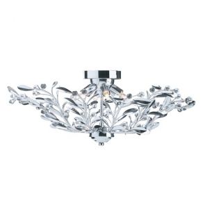  6 Light Cc Floral Semi-Flush/Gls Balls BPOSL895