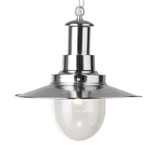  Pendant - 1lt Large Pendant, Satin Silver With Seeded Glass BPOSL901