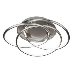  Led Flush Light, Satin Silver BPOSL924