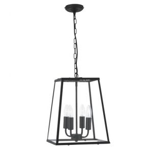  Lantern - 4lt Black Pendant BPOSL952