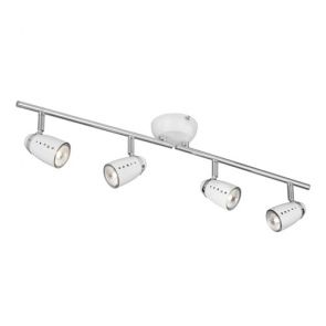  4 Light White/Chrome Egg - Split Bar Spot BPOSL960