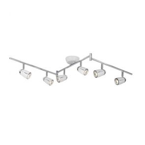  6 Light White/Chrome Egg - Split Bar Spot BPOSL961