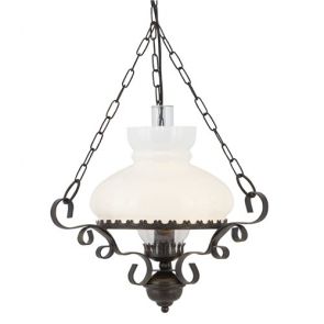  Oil Lantern Rustic W/Iron Dia42 BPOSL962