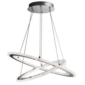  Led 2 Hoops Ceiling, Chrome, Frosted Acrylic BPOSL977