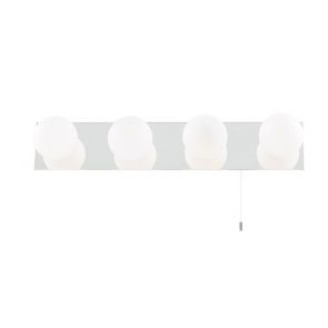  Bathroom Ip44 (G9 Led) Globe 4 Lt Chrome Mirror Wall Light BPOSL1033