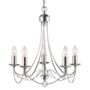  5 Light Satin Silver Ceiling BPOSL1041