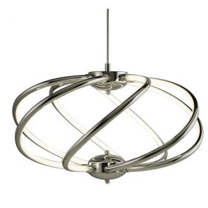  7 Light Curved Arm Led Pendant, Chrome BPOSL1072