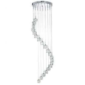  (Dim) Led - 20lt Multi-Drop (Height 180cm), Clear Glass, Chrome BPOSL1104