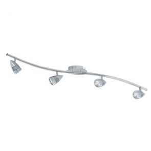  4 Light Sat/Silver Bow Bar Spot BPOSL1122