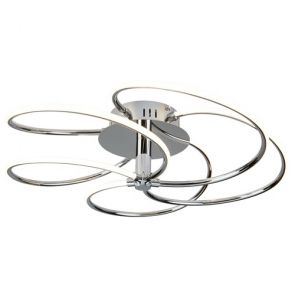  5 Light Led Swirl Ceiling Flush, Chrome BPOSL1145