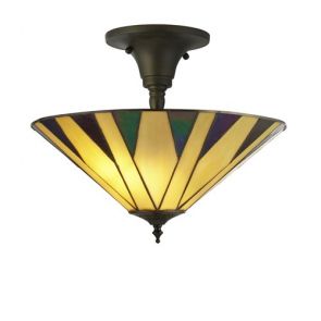  Semi Flush, Yellow/Multi BPOSL1147