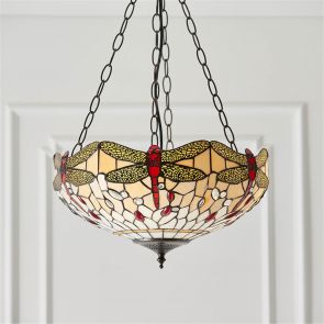 BFS Tiffany Lights Dittisham beige 3lt Pendant