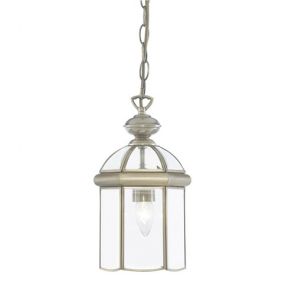  Lantern Antique Brass Glass Domed 1lt BPOSL1161