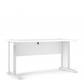 Prime Office  Desk 150 cm in White with White legs