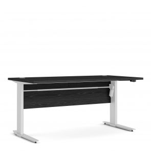 Prime Office  Desk 150 cm in Black woodgrain with Height adjustable legs with electric c