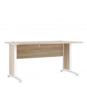 Prime Office  Desk 150 cm in Oak with White legs
