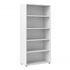 Prime Office  Bookcase 4 Shelves in White