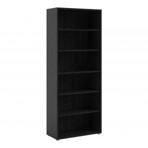 Prime Office  Bookcase 5 Shelves in Black woodgrain