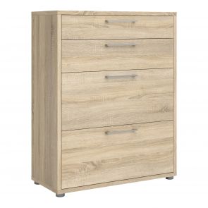 Prime Office  Office Storage With 2 Drawers + 2 File Drawers In Oak