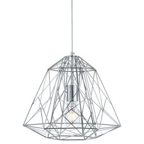  Cage 1 Light Frame Pendant, Chrome BPOSL1183
