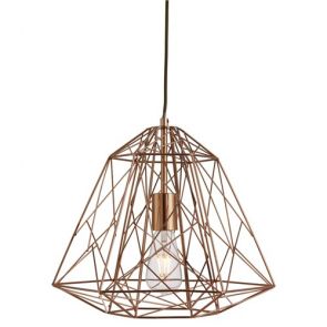  Cage 1 Light Frame Pendant, Shiny Copper BPOSL1184