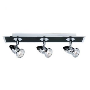  3 Light Bar Spot Matt Blk/Chrome Gu10 BPOSL057