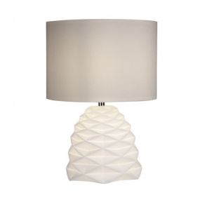  White Ceramic Dual Light Table Lamp BPOSL1209