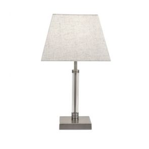 Table Lamp With Clear Cylinder Centre - Satin Nickel BPOSL1225