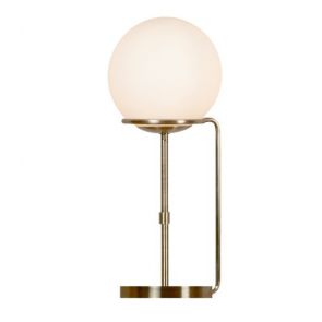  1lt Table Lamp, Antique Brass, Opal White Glass Shades BPOSL1291