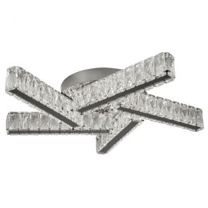  5lt Led Ceiling Flush, Clear Crystal, Chrome BPOSL1301