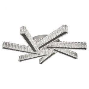 7lt Led Ceiling Flush, Clear Crystal, Chrome BPOSL1302