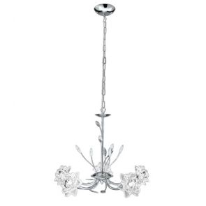 5lt Ceiling, Chrome, Clear Flower Glass BPOSL1340