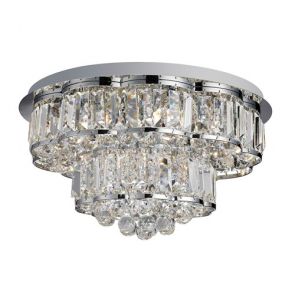  6lt Ceiling Flush, Chrome, Clearl Crystal Balls Drops BPOSL1357