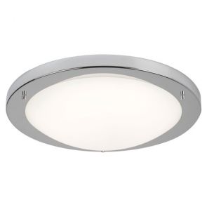  Led Flush Satin Silver Fitting, Opal Glass, 20w BPOSL1386