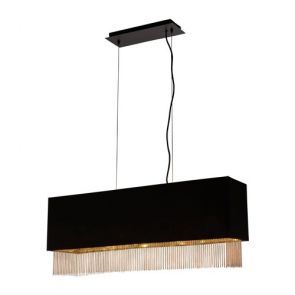  4lt Pendant, Black Shade With Gold Chain BPOSL1390