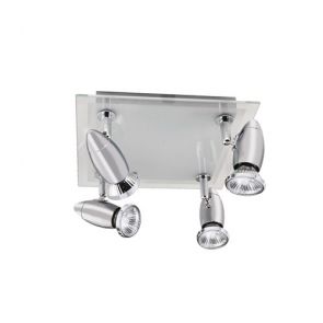  4lt Chrome Sq Spotlight Glass Backplate BPOSL1404