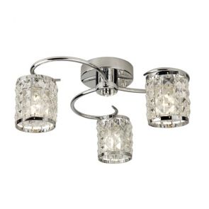  3lt Flush, Chrome With Crystal Glass BPOSL1407