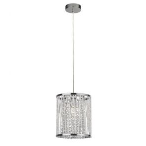  1lt Pendant, Chrome, Crystal Drops BPOSL1416