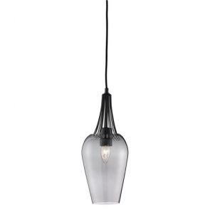  Black & Smokey Glass Pendent BPOSL1428