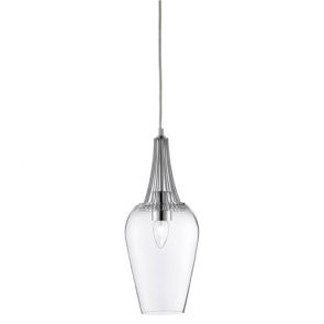  Chrome & Clear Glass Pendent BPOSL1429