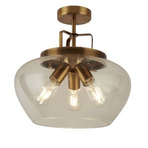  3lt Semi Flush, Bronze/Clear BPOSL1436