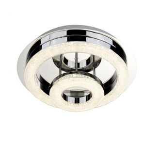  Led 2 Ring Ceiling Flush, Chrome, Clear Acrylic BPOSL1454