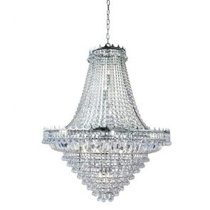  19Lt (Dia 102cm) Clear Crystal Chandelier, Chrome Frame BPOSL1455