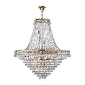  19Lt (Dia 102cm) Clear Crystal Chandelier, Gold Frame BPOSL1456