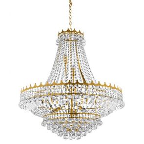  13lt (Dia 82cm) Clear Crystal Chandelier, Gold Frame BPOSL1460