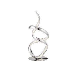  Twirls Arm Led Table Lamp, Chrome, Clear Crystal BPOSL1478