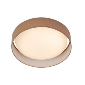  1lt Led Flush Ceiling Light, Acrylic, Brown Shade BPOSL1498