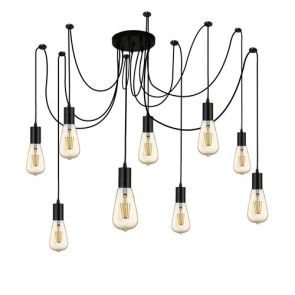  9Lt Pendant Black BPOSL1515