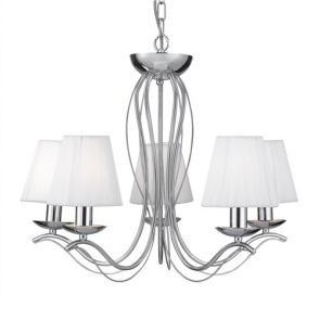  5lt Ceiling, Chrome, White String Shades BPOSL1523