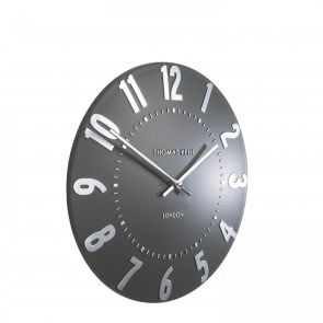 Bfs Clocks 12" Mulberry Wall Clock Graphite Silver